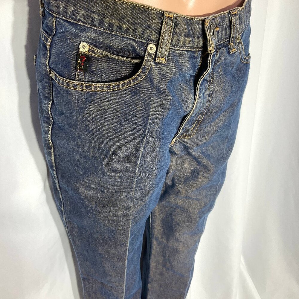 Guess Sz 29 90s Bootleg 060 Gold Shimmer Blue Jeans Womens Denim Y2K